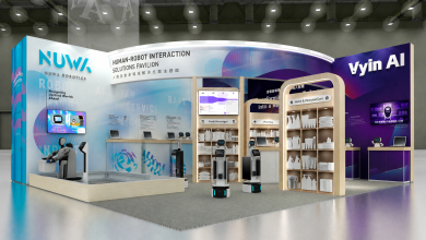 橘子集團旗下Vyin AI首度參展COMPUTEX，並發表Vyin RIS機器人大腦解決方案。（圖／橘子集團提供）