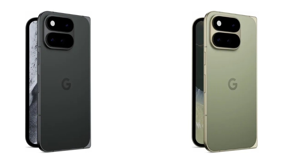 Pixel 11 Pro Fold 也以「松嶺綠」和「午夜黑」兩種配色亮相。（圖／取自9to5google）