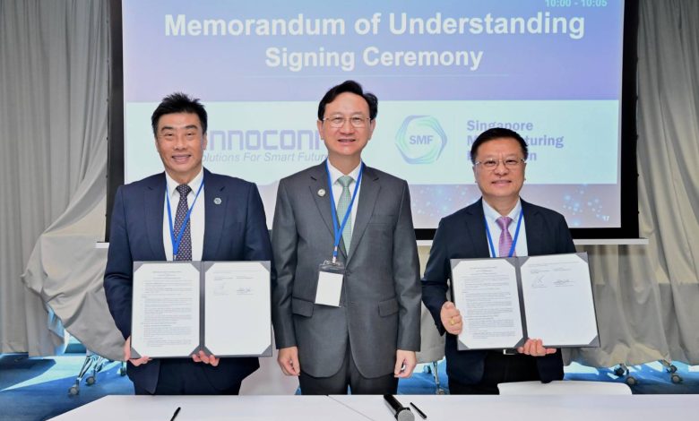 全球產業電腦與物聯網領導大廠樺漢科技集團主辦「2026半導體xAI應用論壇」在新加坡盛大登場，並與具有60年悠久歷史、擁有超過3000家會員的新加坡製造商會(SMF)正式簽署合作備忘錄(MOU)。（圖／樺漢提供）