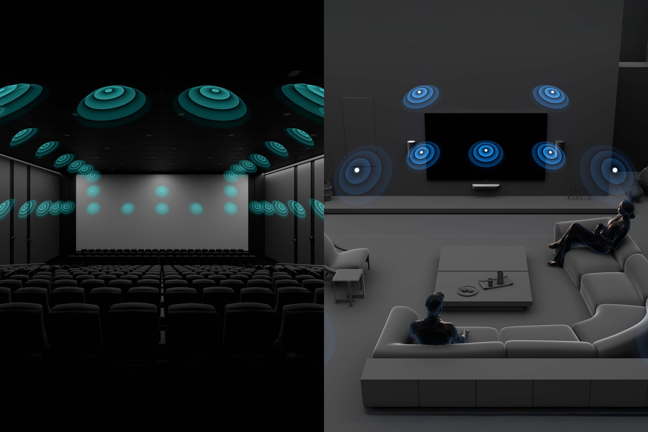 BRAVIA Theatre Trio配備全新進階360空間音場環繞技術，精準將劇院音效設定重現居家空間。（圖／Sony提供）