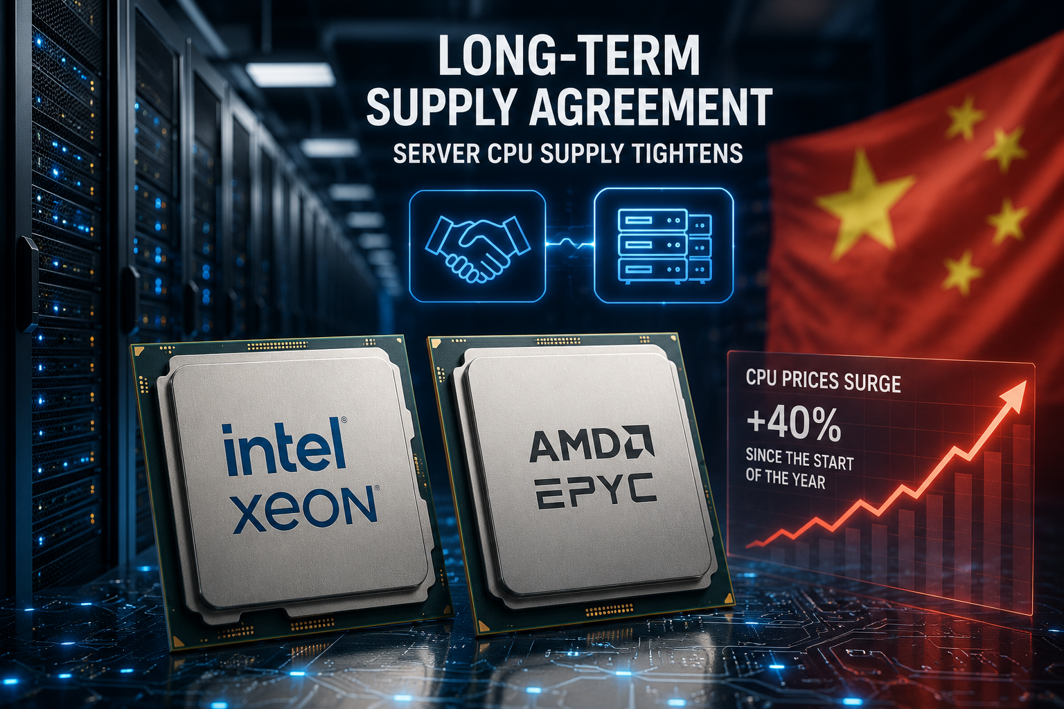 AI資料中心需求推升CPU缺貨 英特爾、AMD傳與中國客戶簽長約 1 ChatGPT Image 2026年7月24日 下午03 58 27