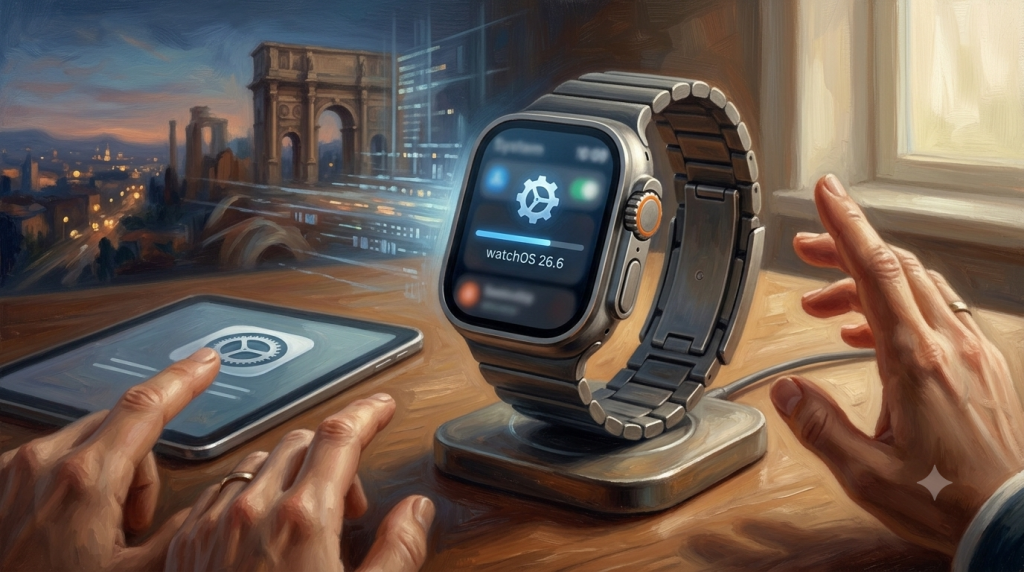 watchOS 26.6是一個相對較小的更新，但更新你的 Apple Watch 仍然是個好主意。（圖／AI生成）
