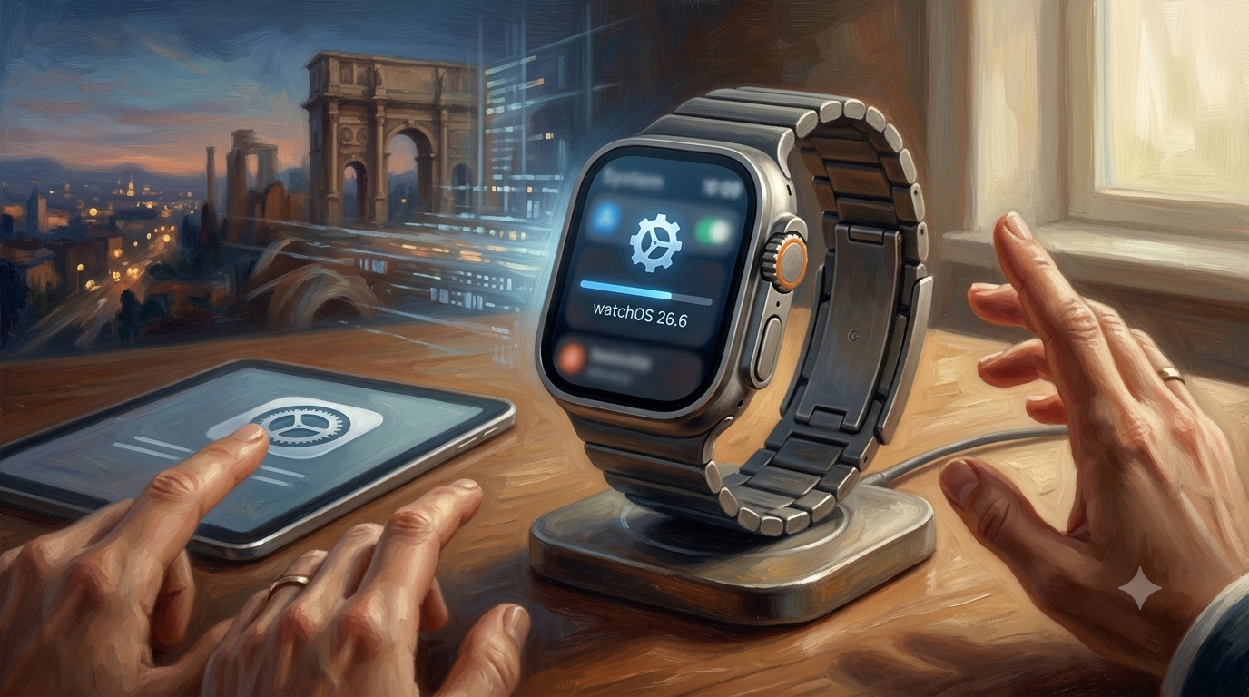 watchOS 26.6是一個相對較小的更新，但更新你的 Apple Watch 仍然是個好主意。（圖／AI生成）