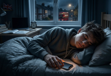 英國政府計畫對 16 歲和 17 歲的青少年實施默認的夜間宵禁。（圖／AI生成）