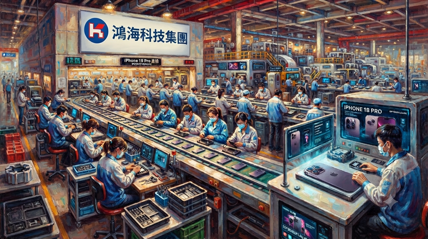 據外媒指出，報告指出，富士康鄭州港區A業務集團目前的時薪高達27元人民幣（129元台幣），返崗工人最高時薪可達7,500元。（圖／AI生成）