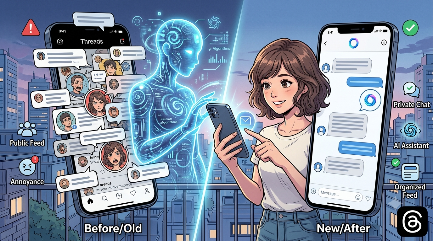 即日起，用戶可以向 Meta AI 發送 Threads 帖子、圖片、連結或視頻，然後提出問題並繼續進行後續討論。可以用來了解熱門話題、總結 Threads 上分享的內容，或是探索原本需要離開應用程式才能了解的背景資訊。（圖／AI生成）