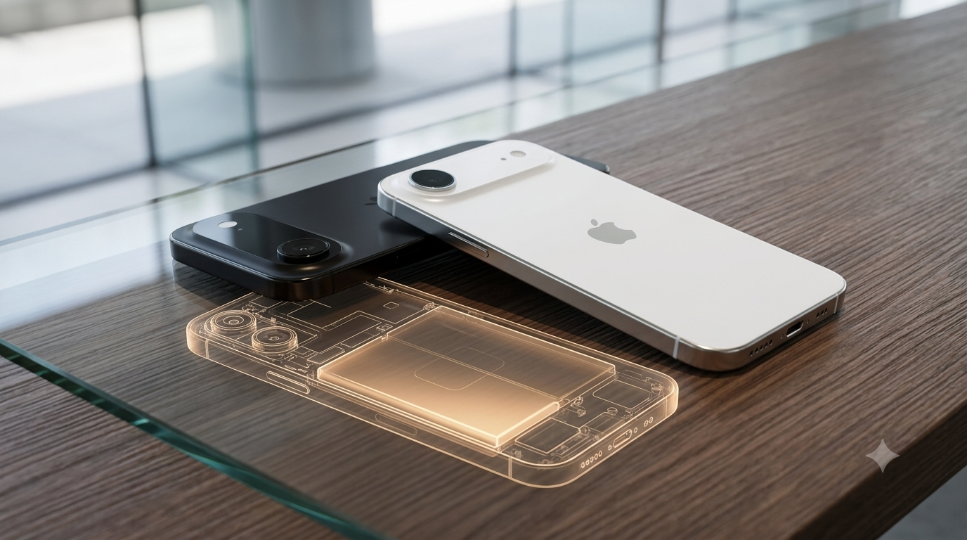 根據供應鏈預測，iPhone Air 2 將配備 3500 mAh± 的電池。知名爆料者數碼閒聊站也指出，將配備一顆 4800 萬像素主鏡頭，搭配一顆超廣角雙鏡頭相機。（圖／AI生成）