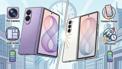 三星聲稱Galaxy Z Fold 8 Ultra的影片播放時間可達27小時，而標準版Galaxy Z Fold 8的續航時間為26小時。Galaxy Z Fold 8 Ultra 和 Galaxy Z Fold 8 都運行基於 Android 17 的 One UI 9 系統，並承諾提供七次重大 Android 系統升級。（圖／AI生成）