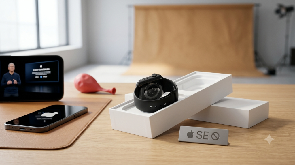 精選 7 彭博社知名記者指出,尚未聽聞 2026 年有推出新 Apple Watch SE 的計畫。但考慮到去年 SE 3 才迎來重大更新,加上該系列產品週期的更新間隔本就較長,這並不令人感到意外。(圖/AI生成)