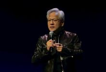 黃仁勳認為，即使華盛頓試圖禁止使用中國人工智慧模型，美國公司也應該被允許使用。（資料圖／記者孟圓琦攝）