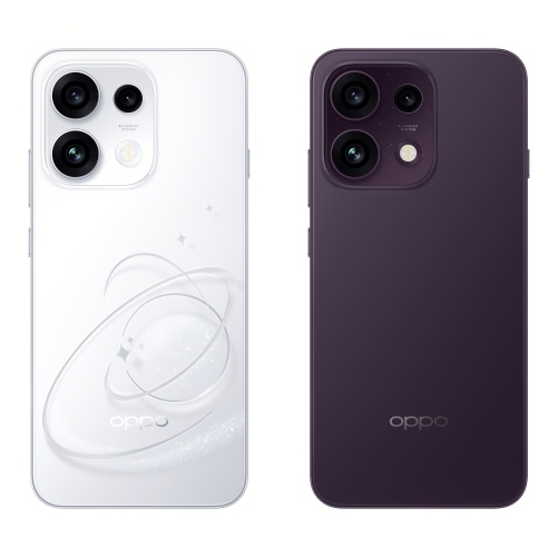 OPPO Reno16 大勢登台!攜手 BABYMONSTER 搶攻 Z 世代 4 Reno16 F 幻星白球(圖左)、星夜漫紫(圖右)。(圖/OPPO提供)