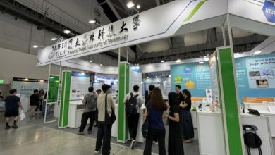 圖2.北科大於BIO Asia–Taiwan 2026展出19項生醫創新成果，吸引眾多產學界人士參觀交流。
