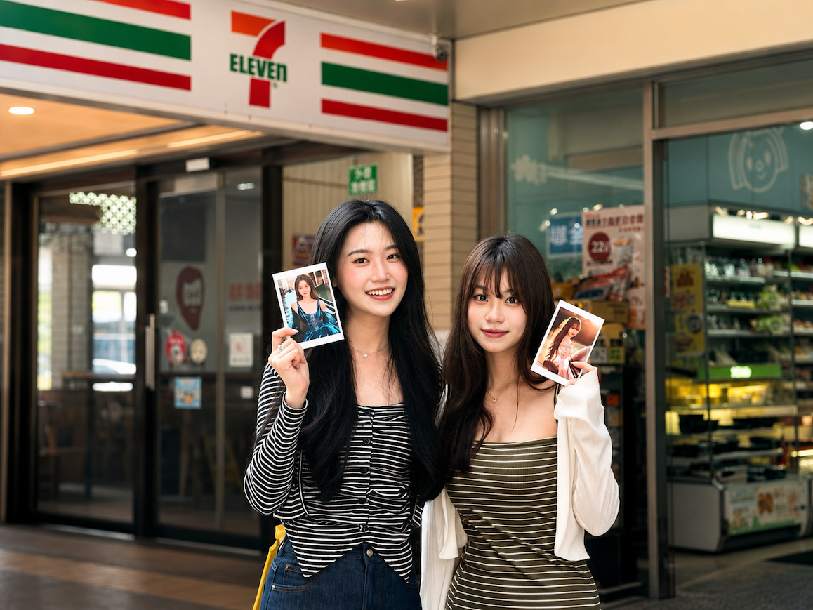 消費者透過YouCam API 可即時完成 AI 修圖，並直接於 ibon 機台取件輸出。（圖／玩美移動提供）
