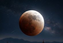28日將迎來2026年第二場月食，也是今年唯一一場月偏食。（圖／AI生成）