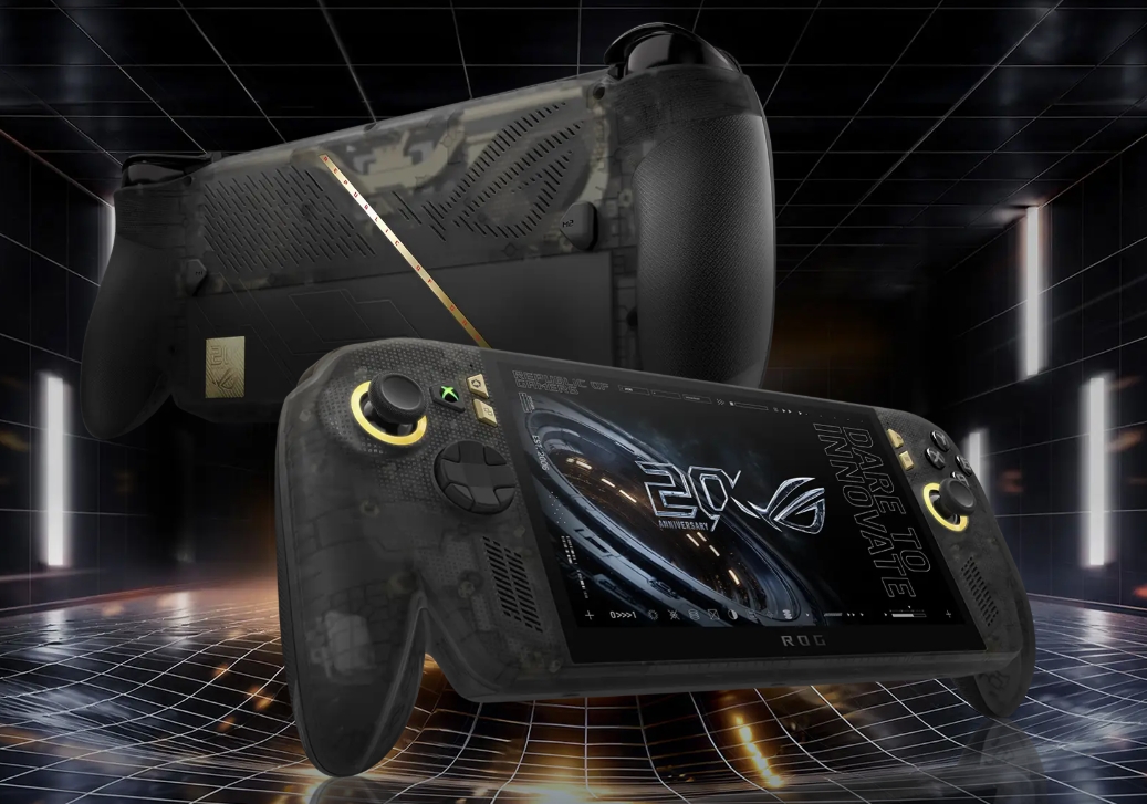 敗家之眼 20 週年重磅推出ROG XBOX Ally X20限定電競掌機 售價突破8萬 2 半透明機殼採用黑金雙配色,配備 7.4 吋 ROG Nebula HDR OLED 顯示器,同時 FreeSync Premium Pro 支援 VRR 和 HDR 功能,讓您能以 120Hz 更新率在 1080p 高畫質下暢玩遊戲。(圖/取自ROG官網)