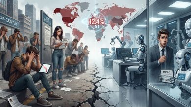 ILO:全球青年失業率升至12.4% AI帶來就業新挑戰 8 人工智慧(AI)與自動化快速發展,也為青年就業帶來新的不確定性。(圖/AI生成)