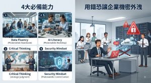 會下指令就懂AI?專家揭4大必備能力 用錯恐讓企業機密外洩 1 「會使用AI」不代表真正具備AI能力。(圖/AI生成)