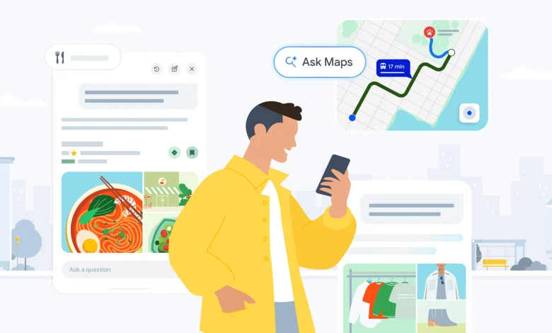 Google Maps內建的「Ask Maps」功能升級，朝向代理式AI發展。 （圖／Google提供）