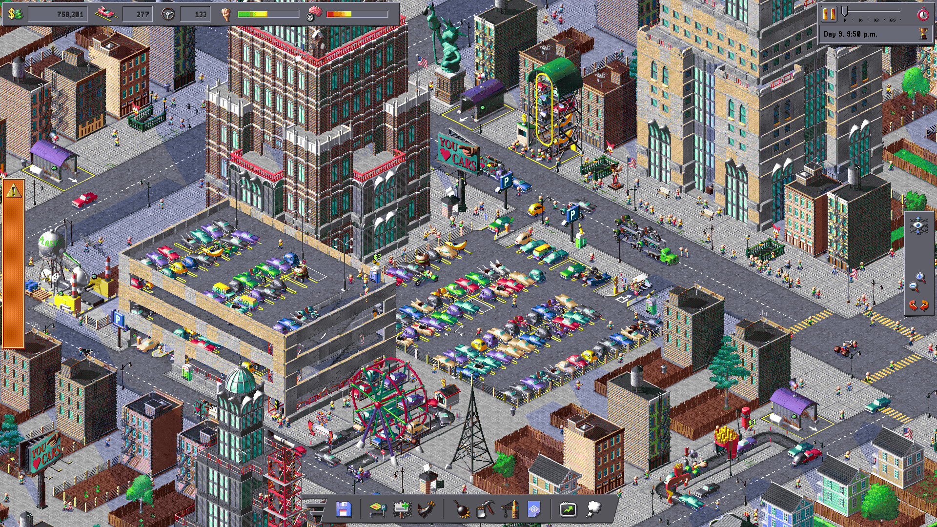 車奴狂喜!復古像素模擬新作《Car Park Capital》主打極致「車輛依賴」 1 汽車產業需要你設計,並建造前所未有的巨型停車場,讓寧靜的小鎮生活煥然一新。製造汽車通勤的必要性,把居民區變成停車場!(圖/取自Steam)