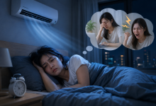 夜間臥室溫度約20~25度C時，平均睡眠效率較佳，超過25度C後，睡眠效率會開始下降。（圖／AI生成）
