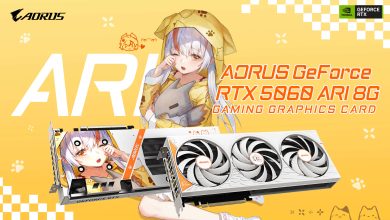 技嘉原創角色ARI現身全新AORUS GeForce RTX 5060 ARI 8G顯示卡。（圖／取自技嘉官網）