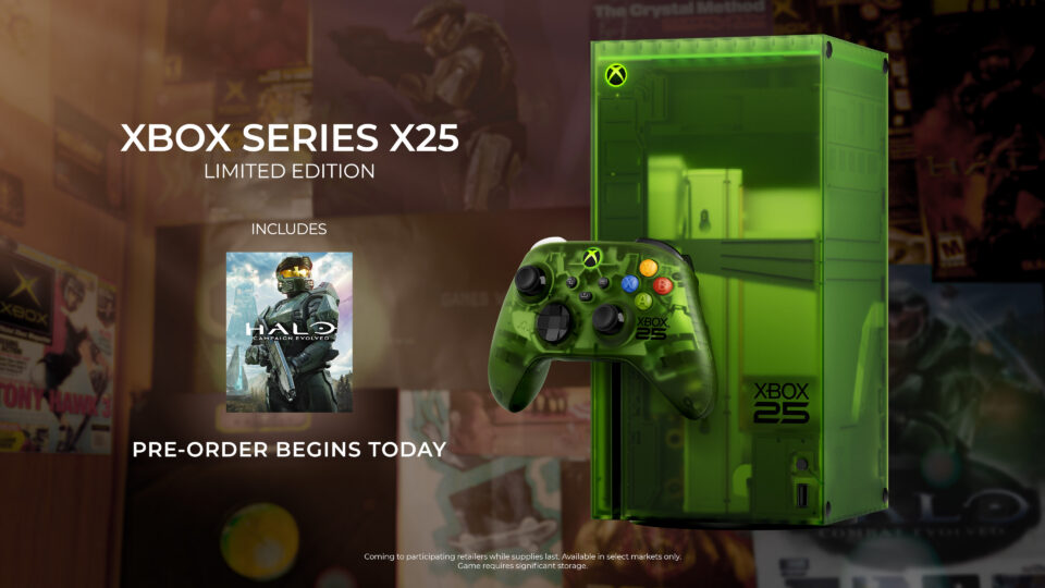Xbox 25週年紀念合輯將於2026年11月13日發售,建議零售價為899.99美元(折合新台幣約28,582元)。(圖/取自Xbox官網)