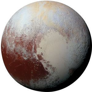 NASA「新視野號」太空船於2015年7月14日拍攝這張冥王星的高解析度增強色彩影像。（圖／NASA/Johns Hopkins University Applied Physics Laboratory/Southwest Research Institute）