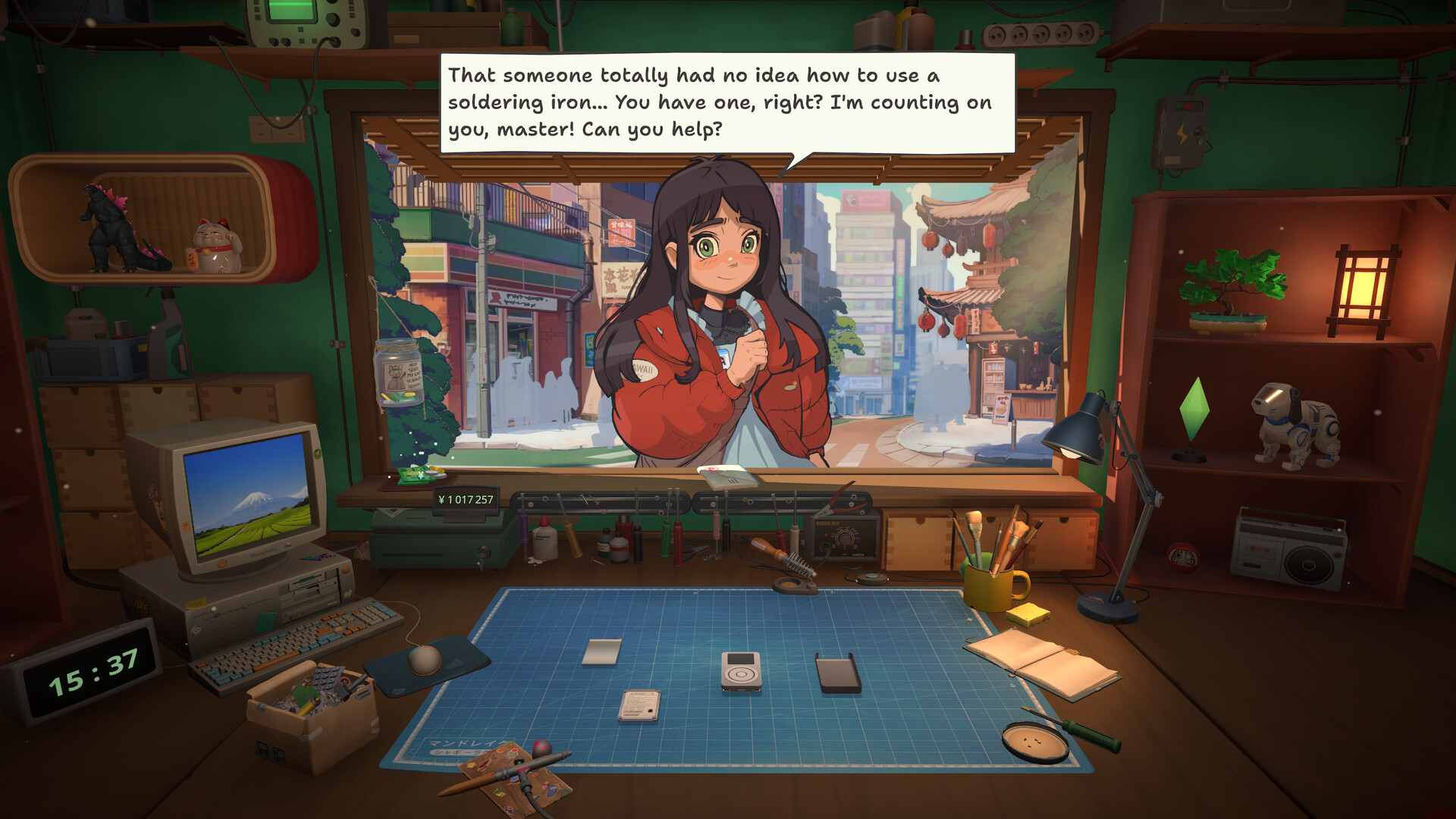 96%壓倒性好評!電子維修模擬新作《ReStory: Chill Electronics Repairs》首日熱銷十萬套 2 與顧客交談,傾聽他們的故事,看看你的決定如何影響他們的生活和你的店鋪。(圖/取自Steam)