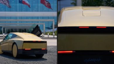 特斯拉首度曝光內建Starlink的Cybercab 衛星天線直接整合車頂 4 Tesla Cybercab with Starlink