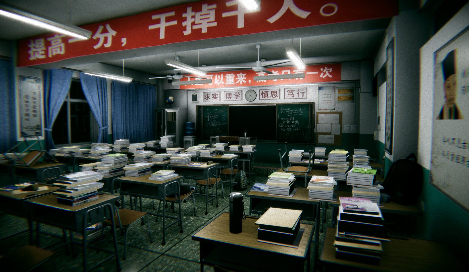 尋找異變逃離校園!心理恐怖遊戲《午夜晚自習》重拾少女忘卻的記憶 3 熟悉的教室變了。好像少了點什麼,有些東西不一樣了。有東西出現在了不該出現的地方。(圖/取自Steam)
