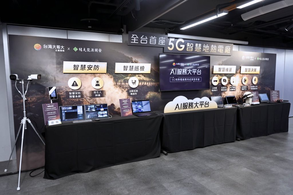 精選 5 展示地熱發電廠導入的「6+2創新應用」架構,涵蓋6項智慧應用及2項基礎建設。(圖/台灣大提供)