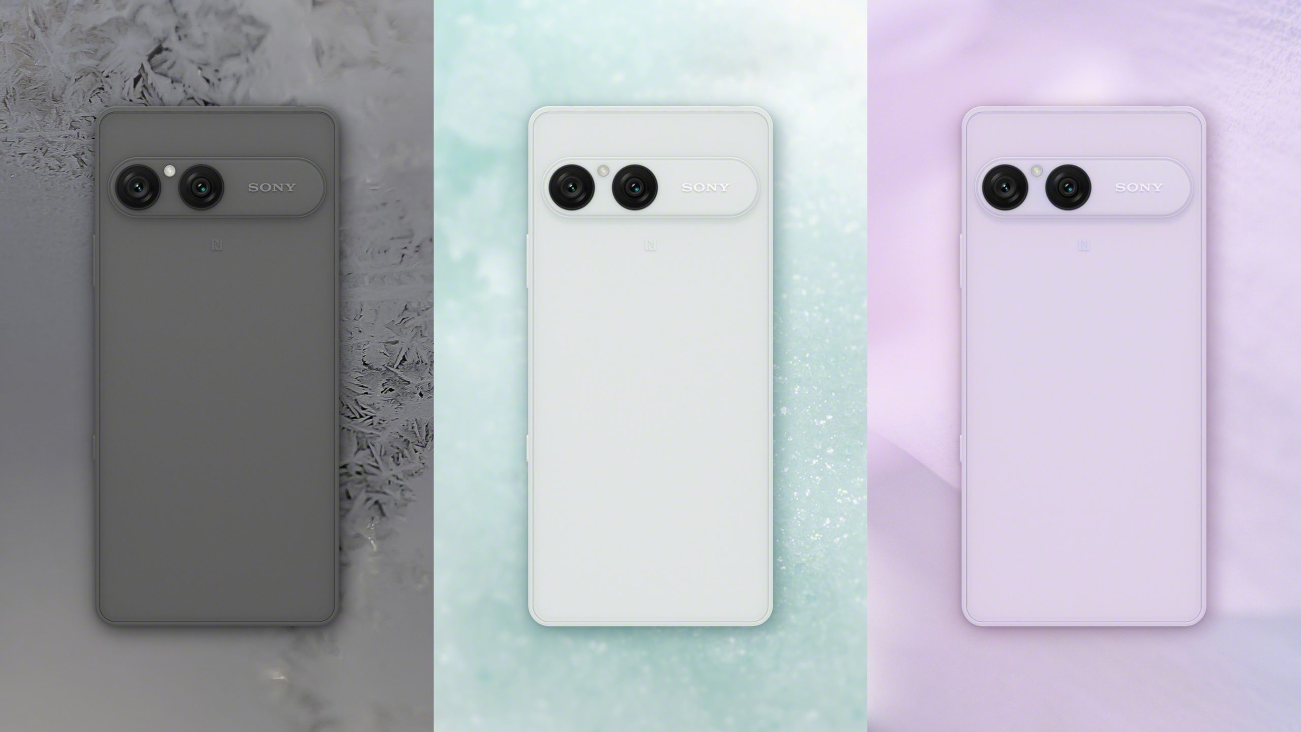 Xperia 10 VIII 共推出「初霜灰」、「沁雪白」、「迷霧紫」三款配色。(圖/SONY提供)