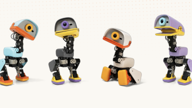 Hugging Face最新發表一款外型酷似小鴨的開源機器人Microduck。（圖／截取自Microduck）