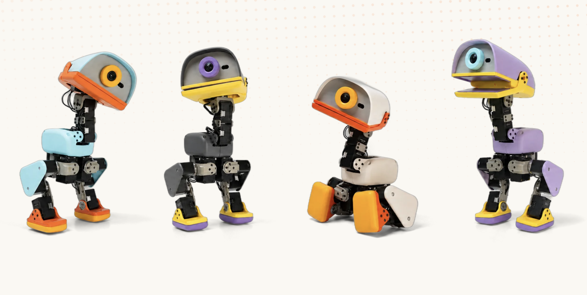 Hugging Face最新發表一款外型酷似小鴨的開源機器人Microduck。(圖/截取自Microduck)