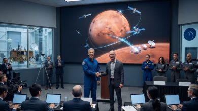 NASA砸7億美元打造火星通訊網 Blue Origin獲選承建 7 NASA宣布,選定Blue Origin負責開發及交付「火星電信軌道器」。(圖/AI生成)
