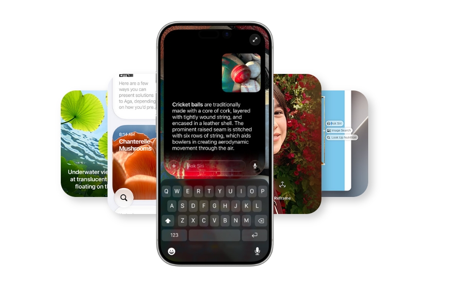 Siri AI 本月登場!10 月起率先擴增支援法、日、韓等5種語言 1 新一代 Apple Intelligence 與 Siri 聯手亮相,順暢整合到各款 app 中,深度了解你的個人情況,更能在每一個環節保護你的隱私。( 圖/取自蘋果官網)