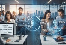 AI加速進入職場，企業除了培訓技能，也得面對員工對失業的焦慮。（圖／AI生成）