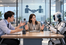 未來企業除了HR之外，可能還需要「Robot Relations（機器人關係，RR）」部門。（圖／AI生成）