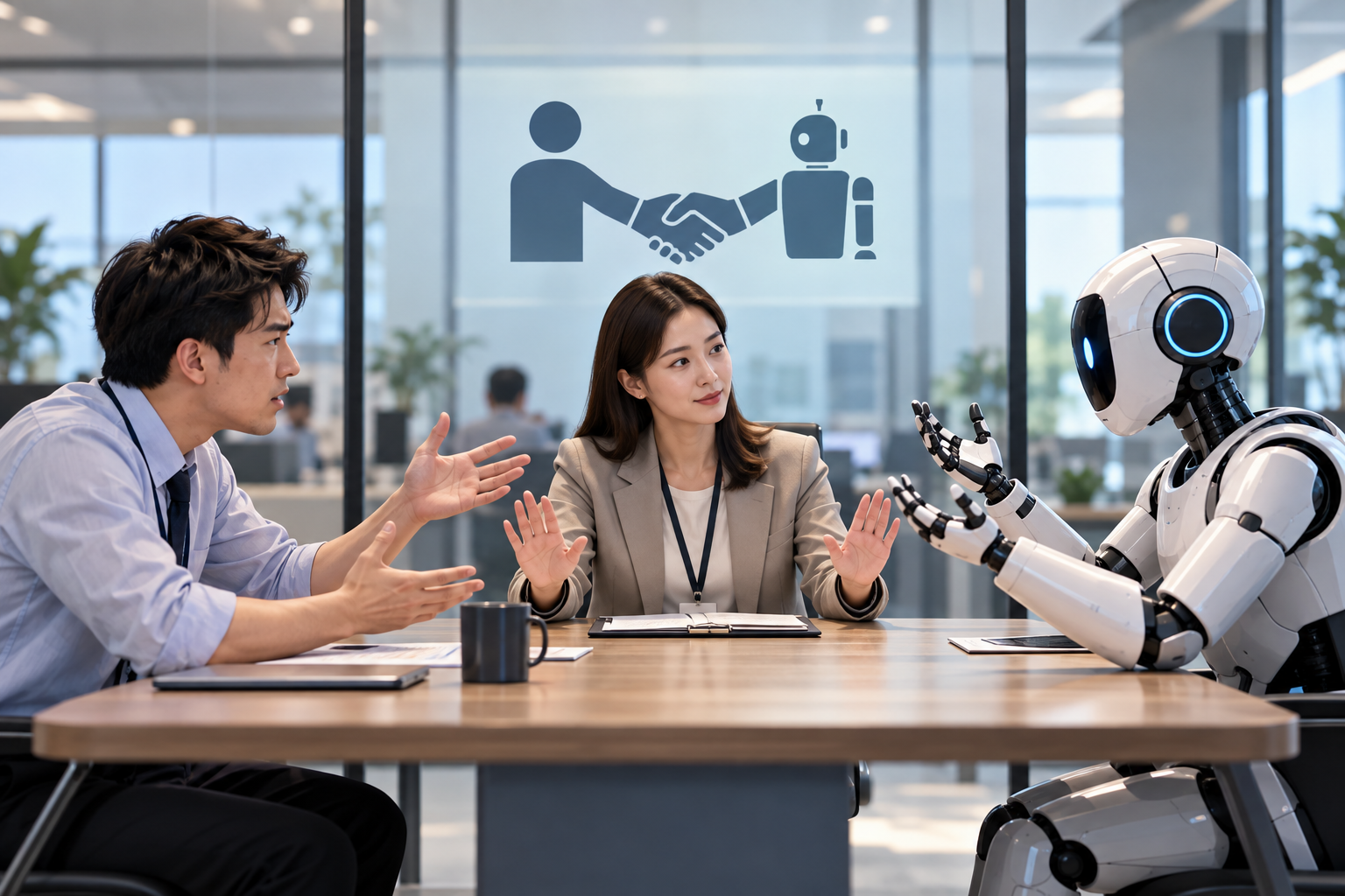 未來公司不只需要HR?「機器人關係部門」可能成真 處理員工與AI衝突 1 未來企業除了HR之外,可能還需要「Robot Relations(機器人關係,RR)」部門。(圖/AI生成)