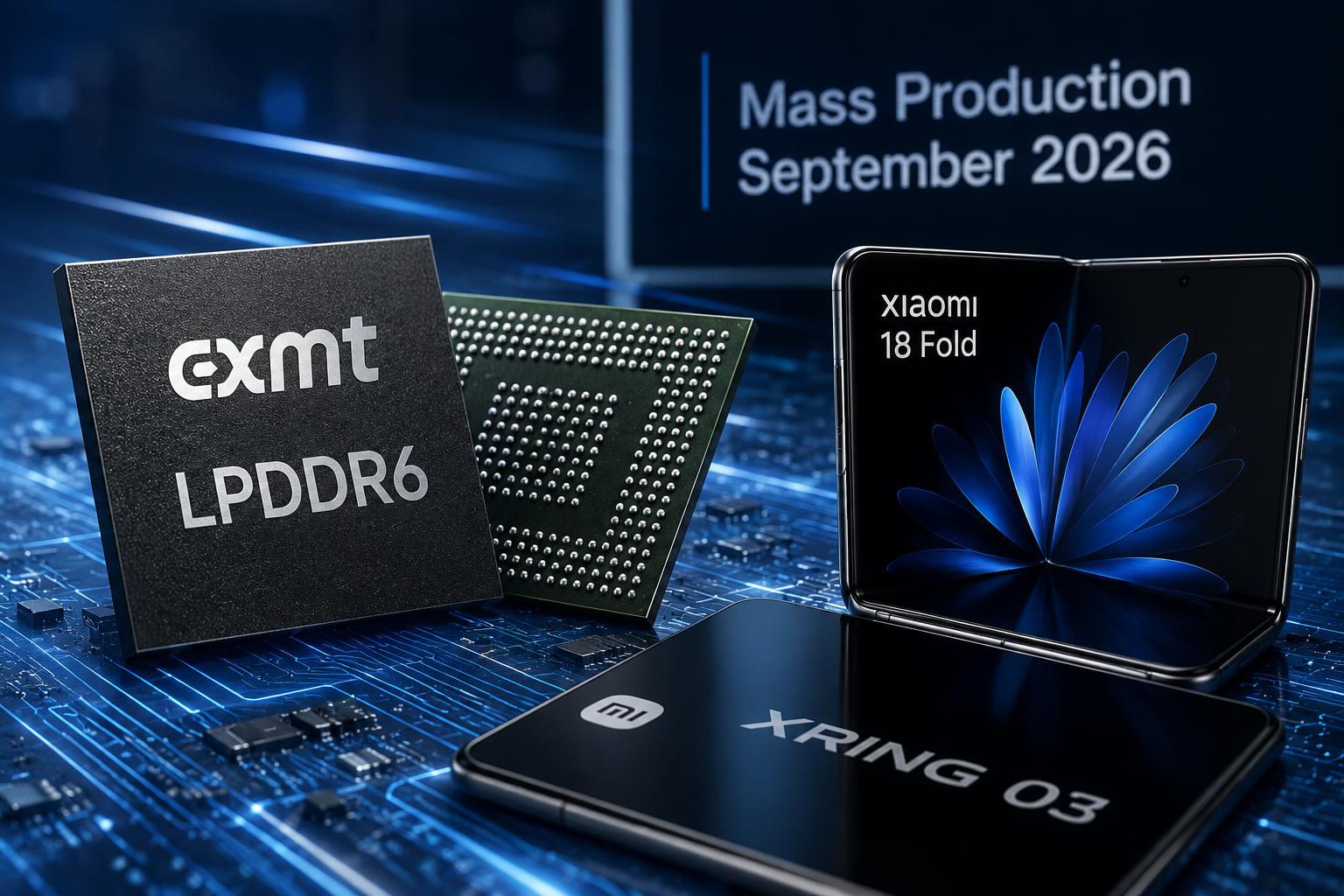 長鑫LPDDR6傳9月量產 小米18 Fold搶先搭載、初期供貨規模恐有限 1 ChatGPT Image 2026年9月3日 下午05 50 59
