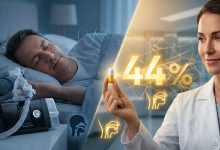 持續性呼吸道正壓通氣（CPAP）仍是治療阻塞性睡眠呼吸中止症（OSA）的黃金標準，但許多患者難以忍受，而AD109 可以為那些無法或不願使用 CPAP 的患者提供另一種選擇。（圖／AI生成）