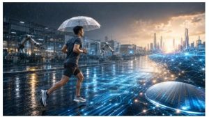 AI時代別再用走的!科技大學機械系學生如何跑出未來競爭力|專家論點【郭啟全】 1 雨中不停步 科技人沿著AI賽道跑向智慧未來 (資料來源:郭啟全)