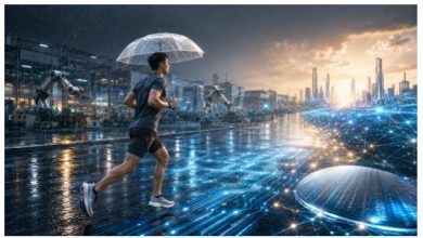 雨中不停步 科技人沿著AI賽道跑向智慧未來 (資料來源：郭啟全)