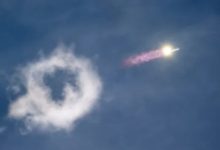 SpaceX星艦第14次試飛於2026年9月28日從美國德州星際基地升空。（圖／SPACE.COM、AFP，RONALDO SCHEMIDT攝）