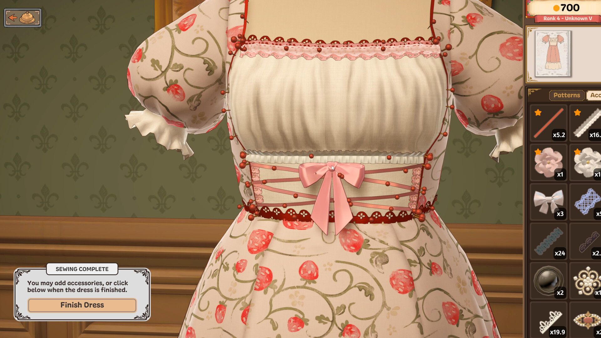 為罹病妻子重拾設計夢!模擬裁縫新作《Dressmaker》爆紅奪 Steam「壓倒性好評」 3 無論你的紙型是順著布料紋理對齊剪裁還是斜裁,你如何選擇排料和裁片的裁剪方式,決定了最終呈現的服裝樣式。每塊裁片都可從不同布料卷中裁剪,以滿足你的創意構想。(圖/取自Steam)