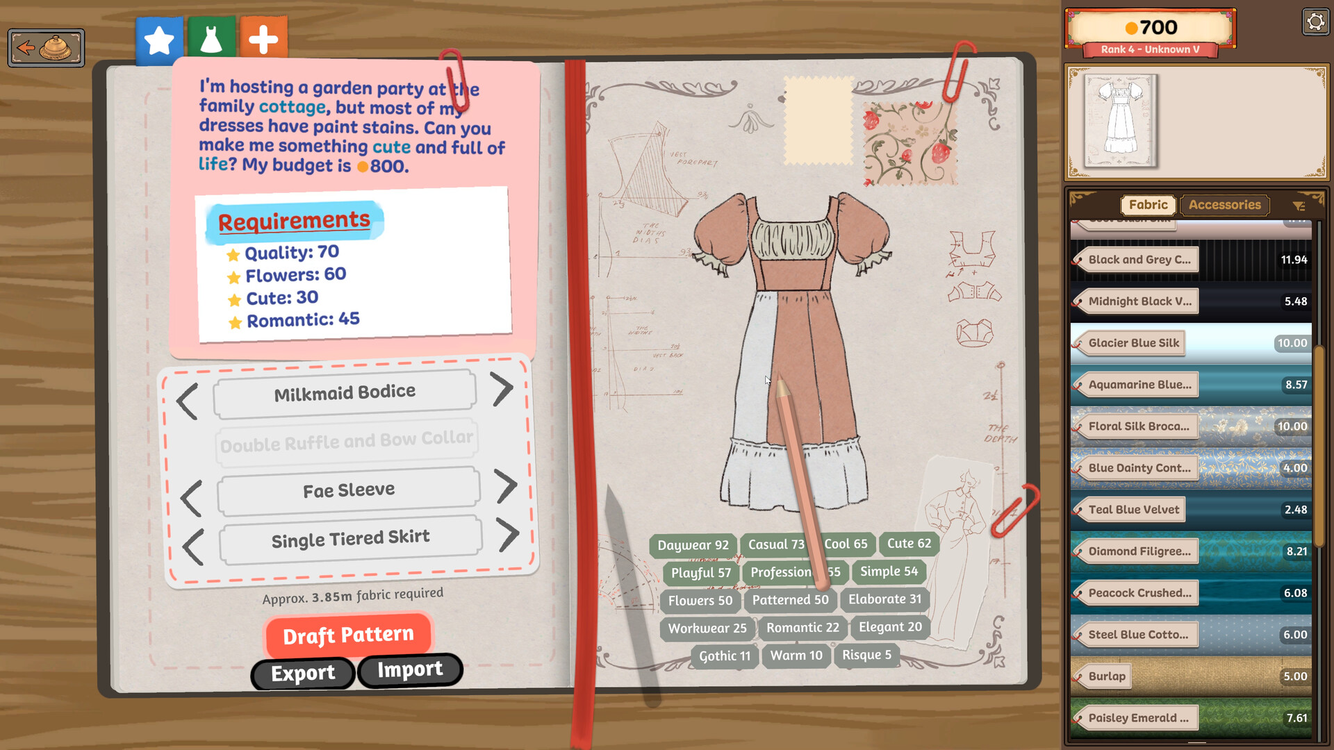 為罹病妻子重拾設計夢!模擬裁縫新作《Dressmaker》爆紅奪 Steam「壓倒性好評」 4 來認識這座小鎮的居民吧,他們都希望為衣櫥添置專為個人品味和重要場合量身訂製的服裝。你可以為他們設計服裝,給他們留下深刻的印象。(圖/取自Steam)