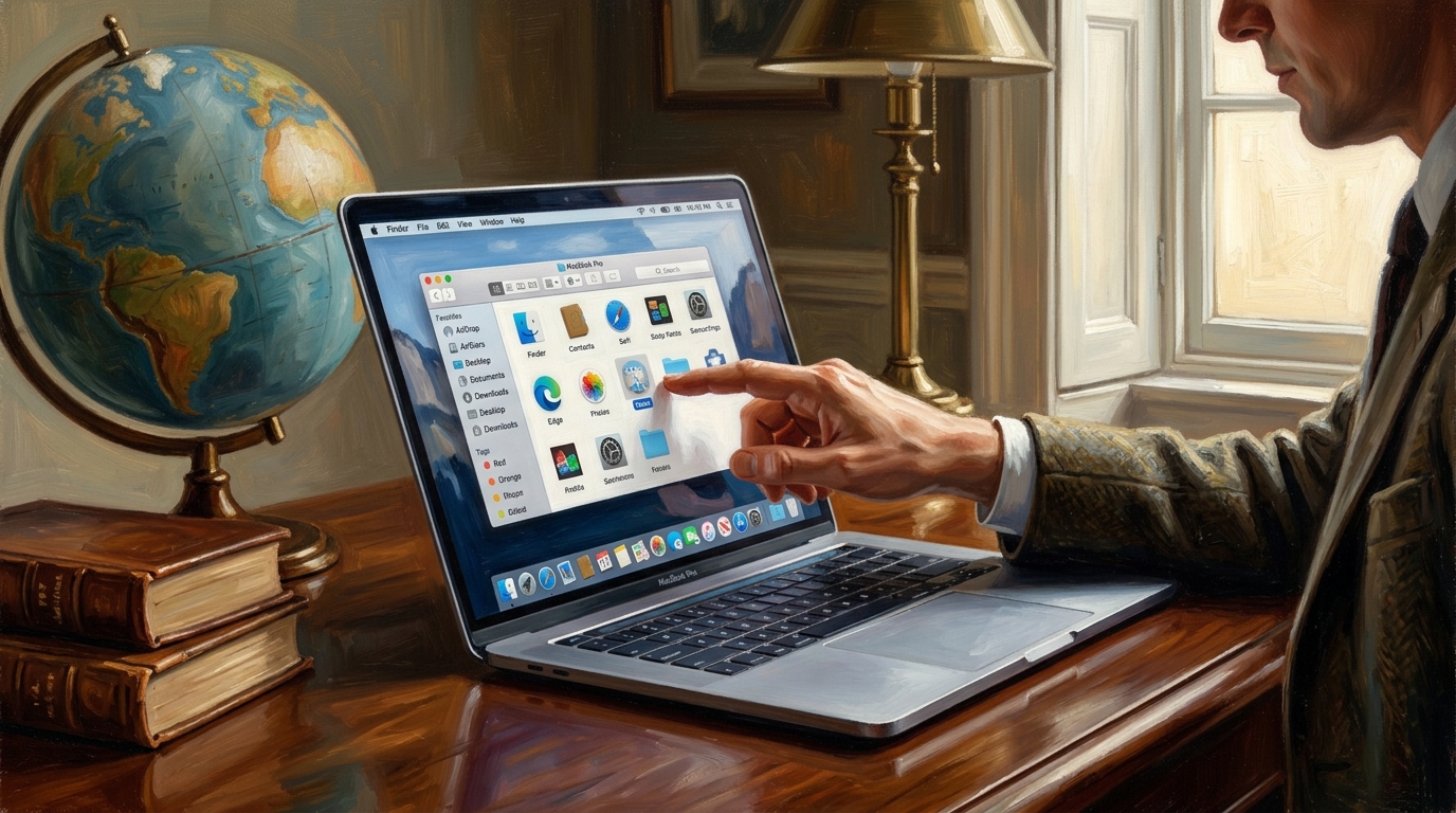 蘋果首款觸控螢幕MacBook據傳有望在 11 月 6 日發表。(圖/AI生成)