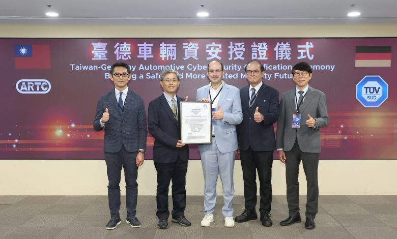 車輛中心（ARTC）延續2024年臺德合作， 今年正式取得 TÜV SÜD 實驗室認可，建置全臺唯一國際級車輛資安實驗室，具備 UN R155、R156 測試驗證能量，協助業者加速接軌國際市場。（圖／車輛中心）